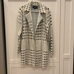 Liverpool Black and White Cardigan Sweater size medium